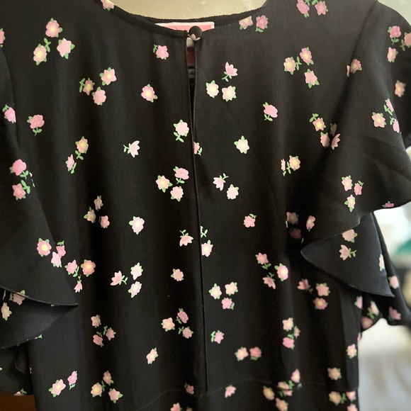 Kate Spade long black floral dress. Size 10. - Picture 7 of 8
